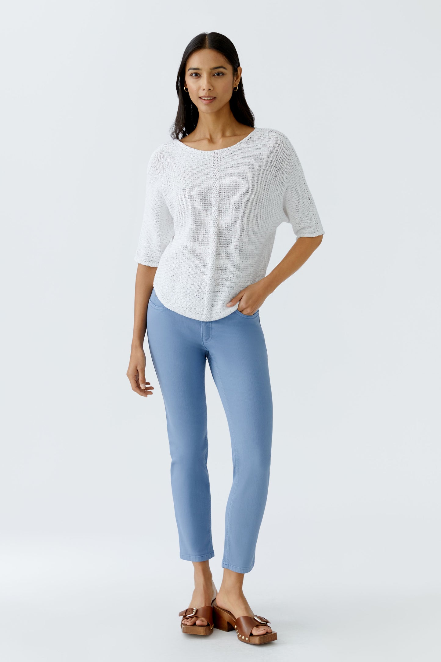 Oui Baxtor Jegging Mid Blue 93363