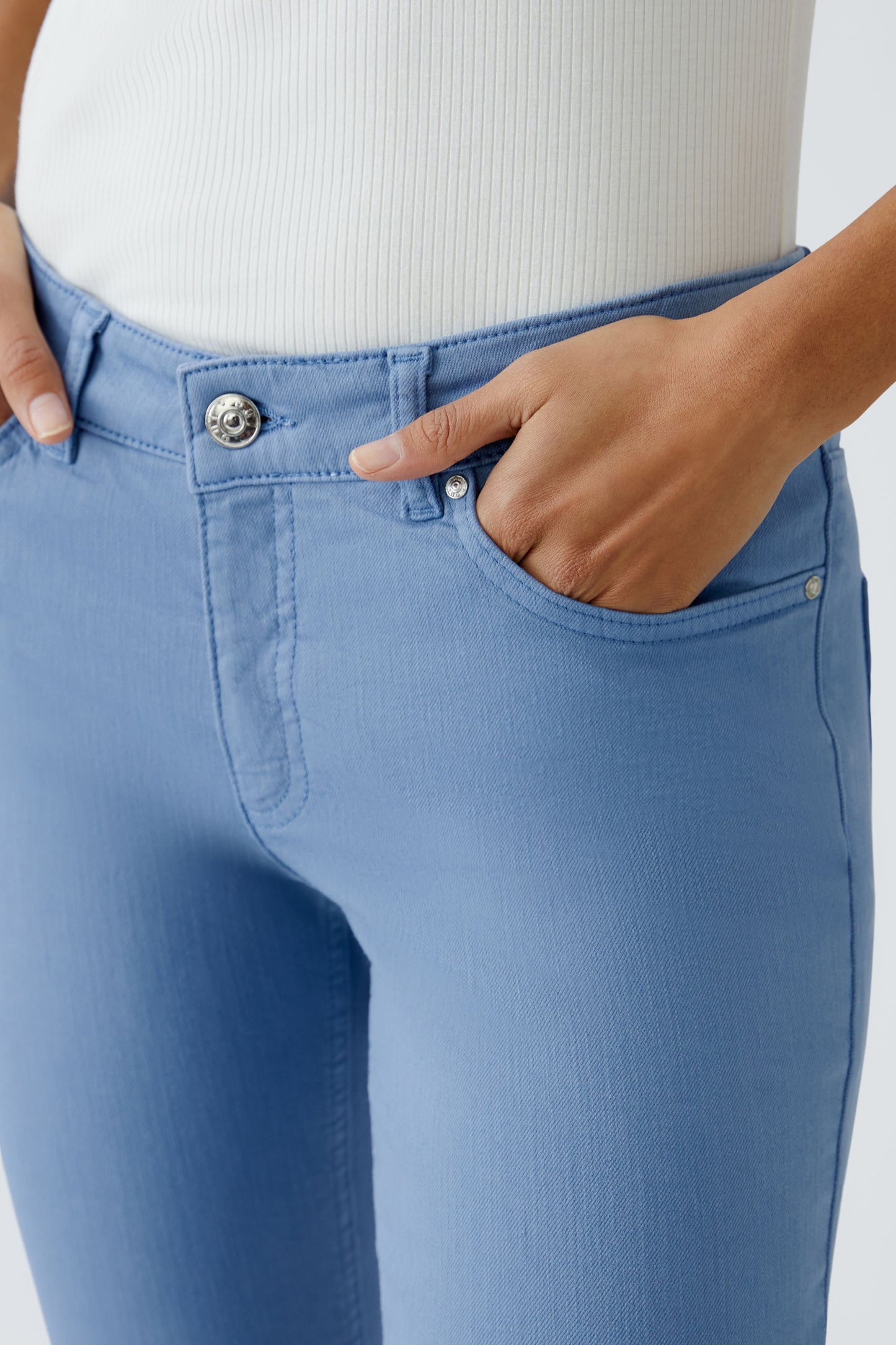 Oui Baxtor Jegging Mid Blue 93363