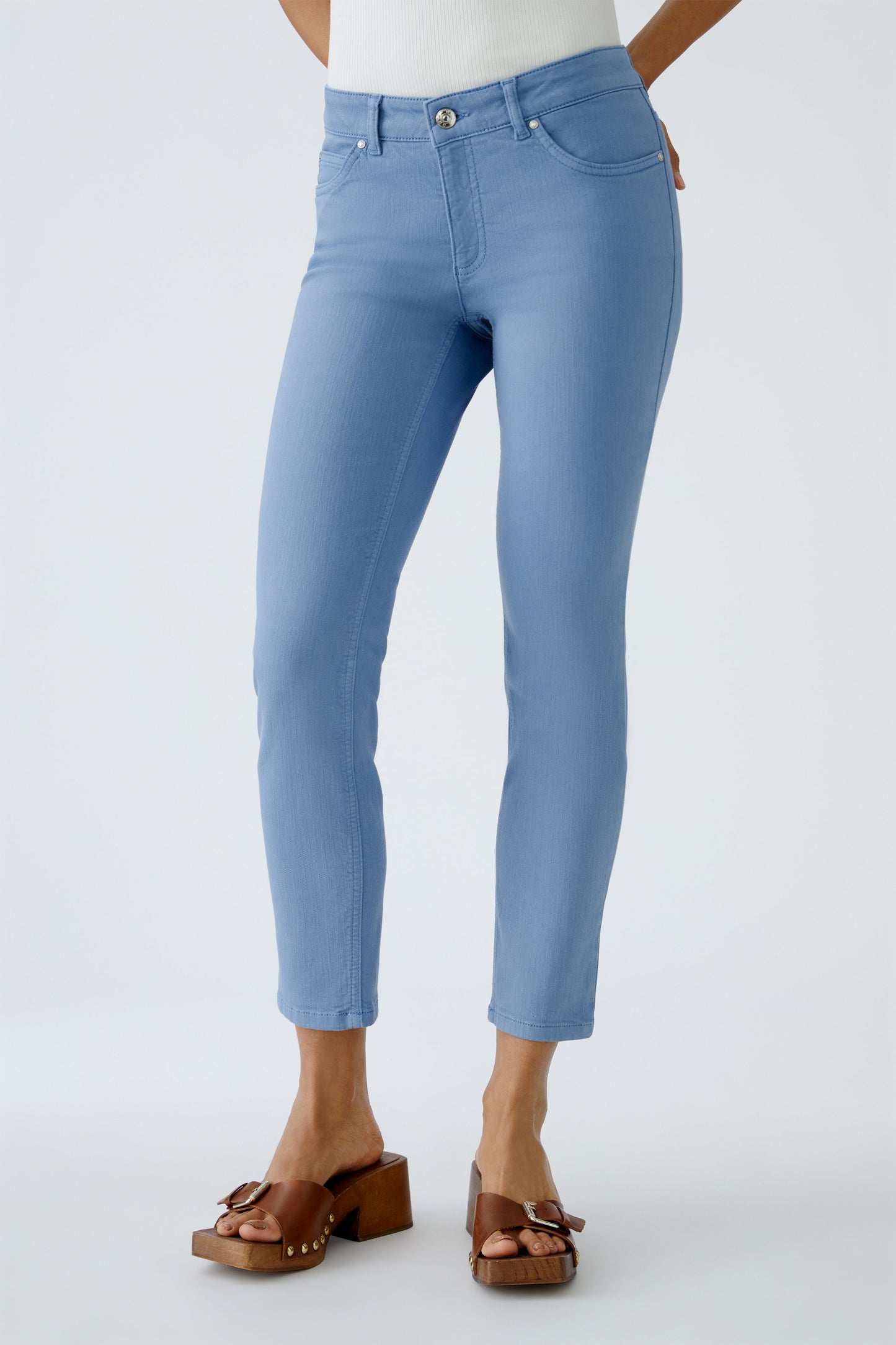 Oui Baxtor Jegging Mid Blue 93363