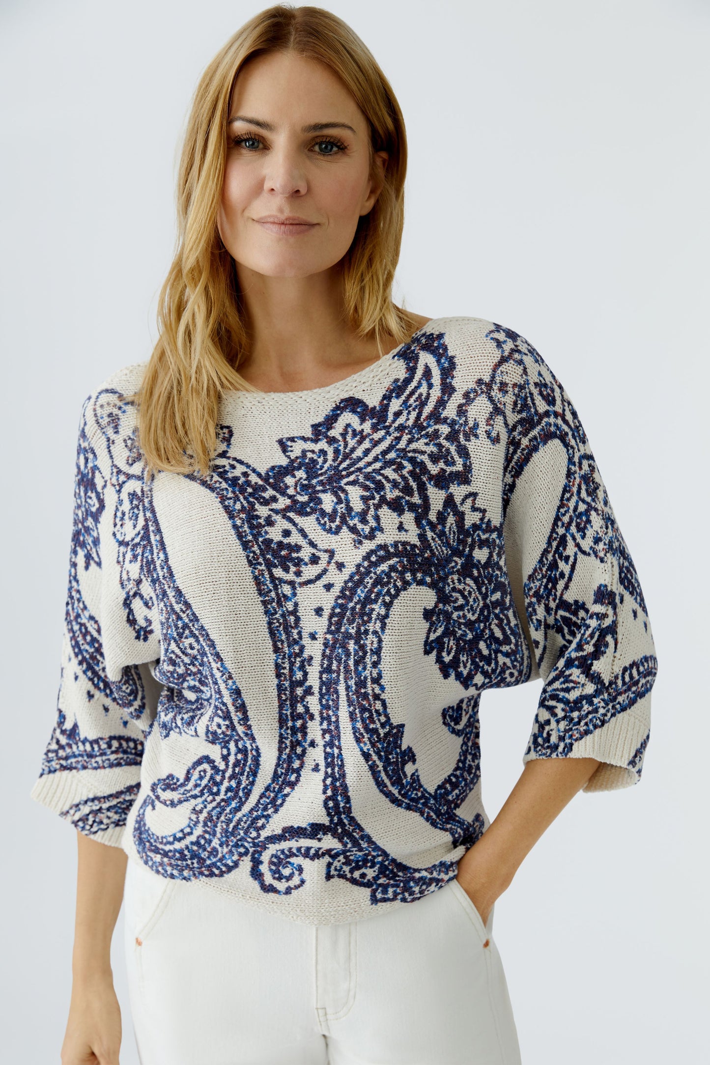 Oui Blue Sweater 96515