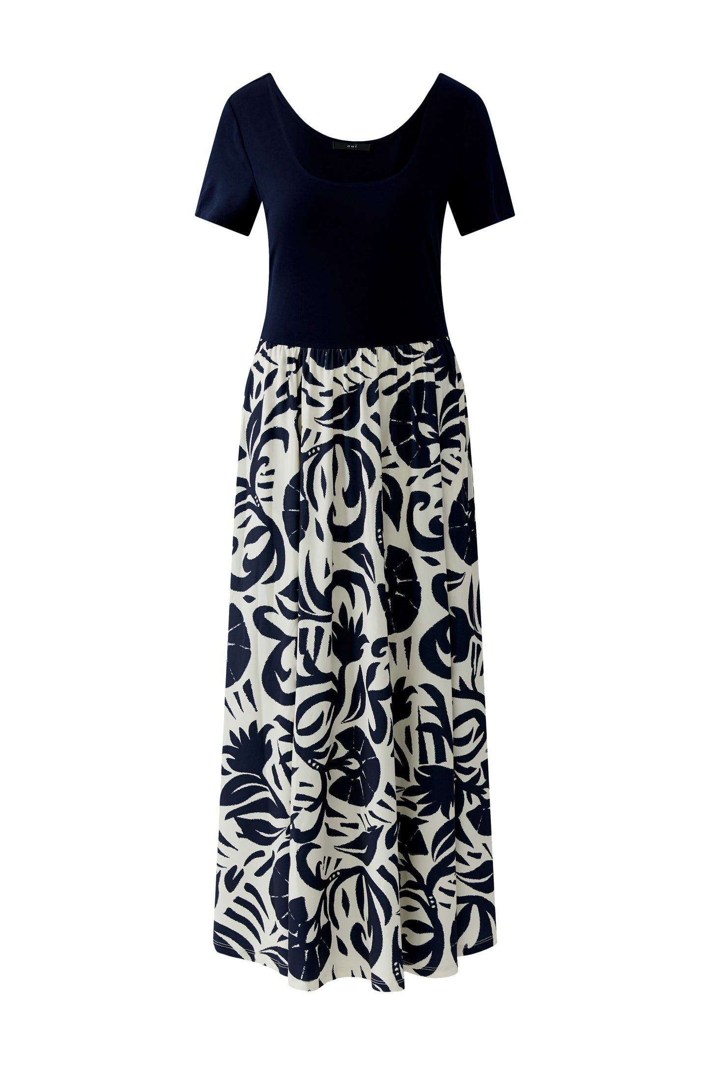 Oui Navy Printed Skirt Dress 97330