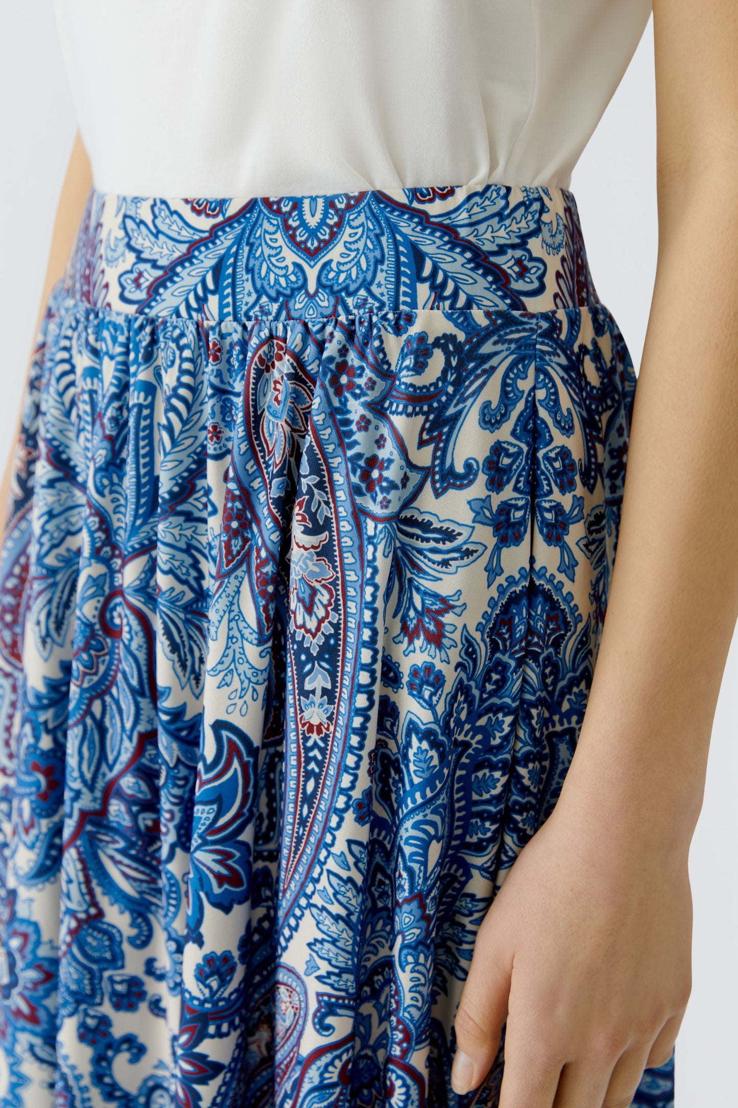 Oui Paisley Print Skirt 96390