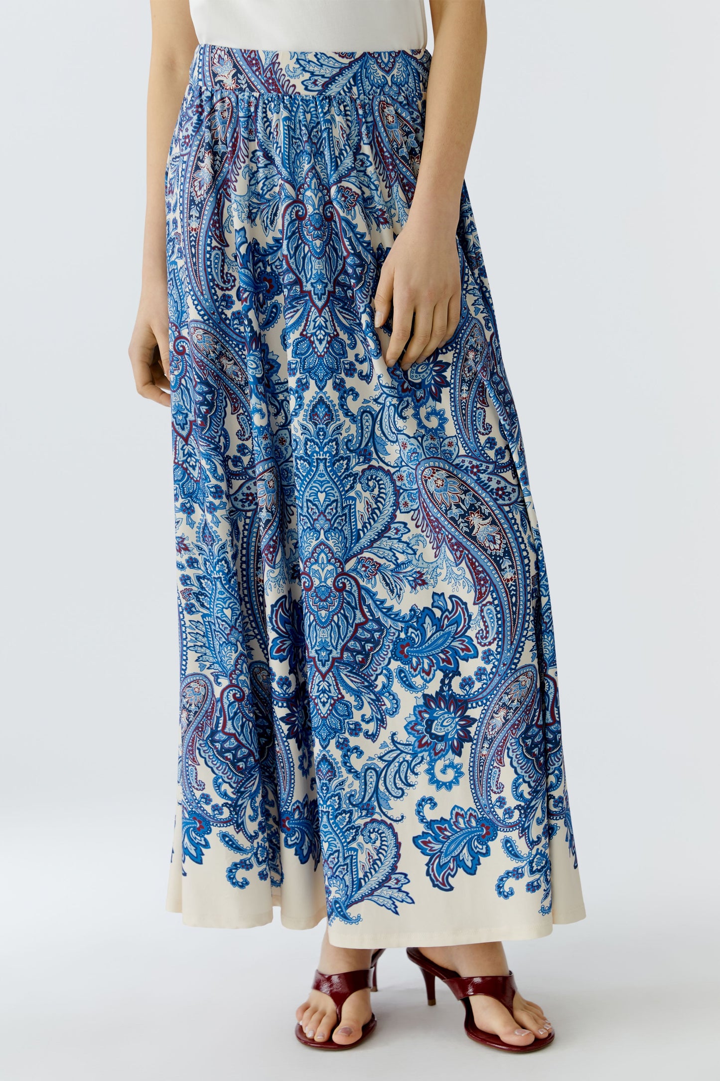 Oui Paisley Print Skirt 96390