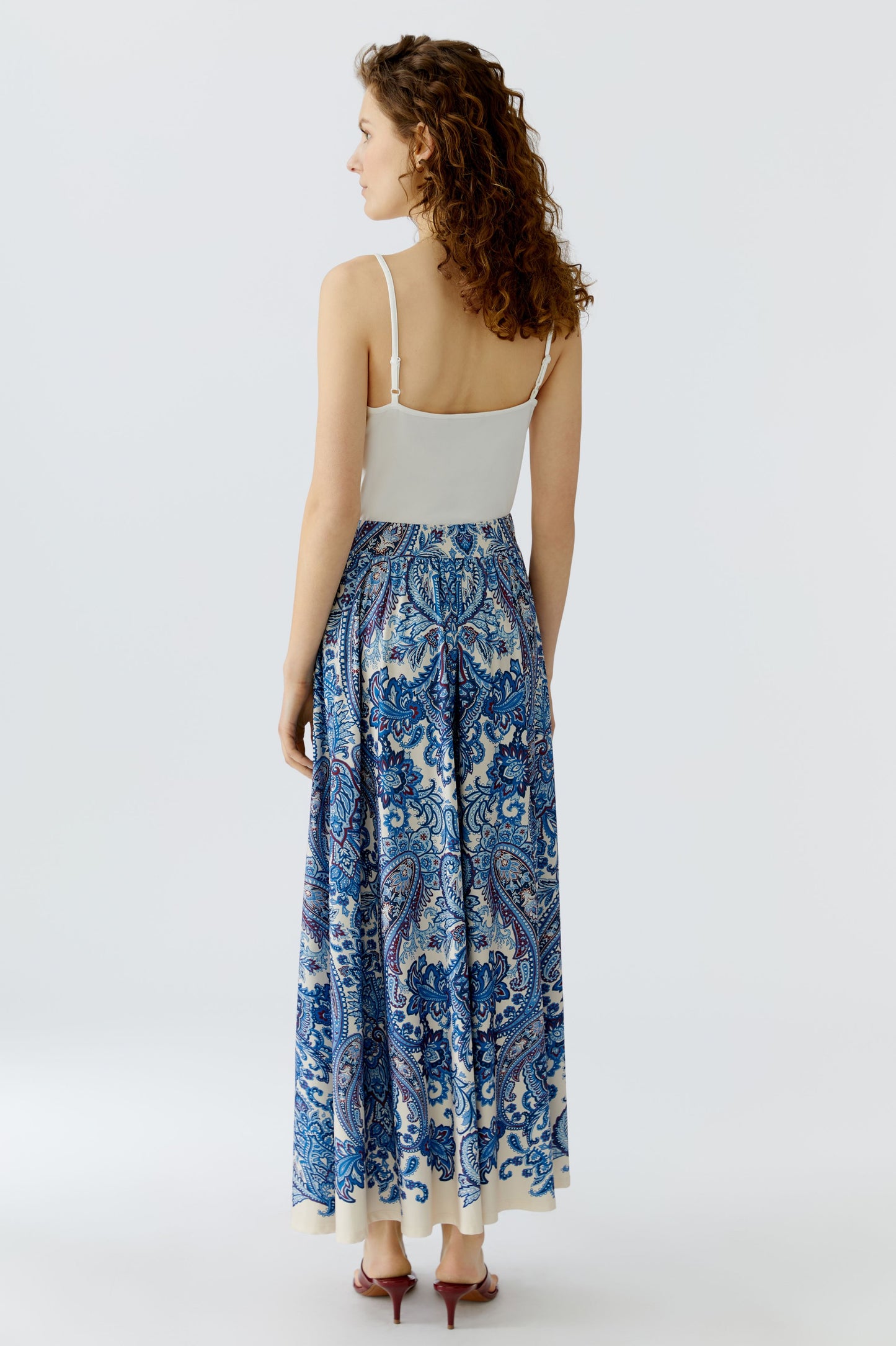 Oui Paisley Print Skirt 96390