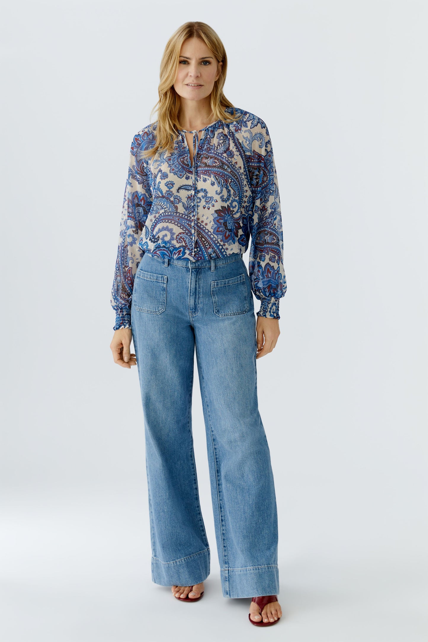 Oui Paisley Print Blouse 96462