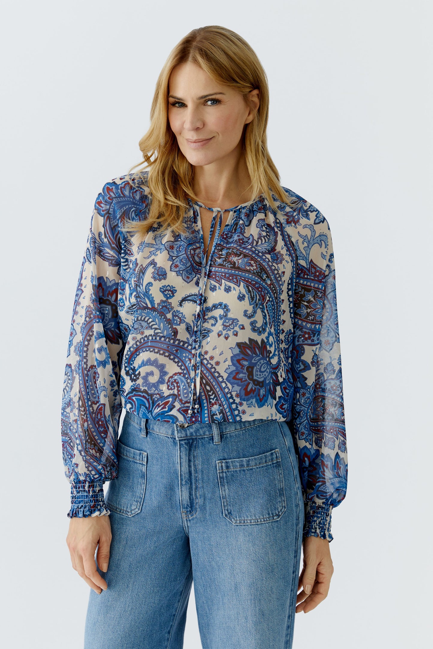 Oui Paisley Print Blouse 96462