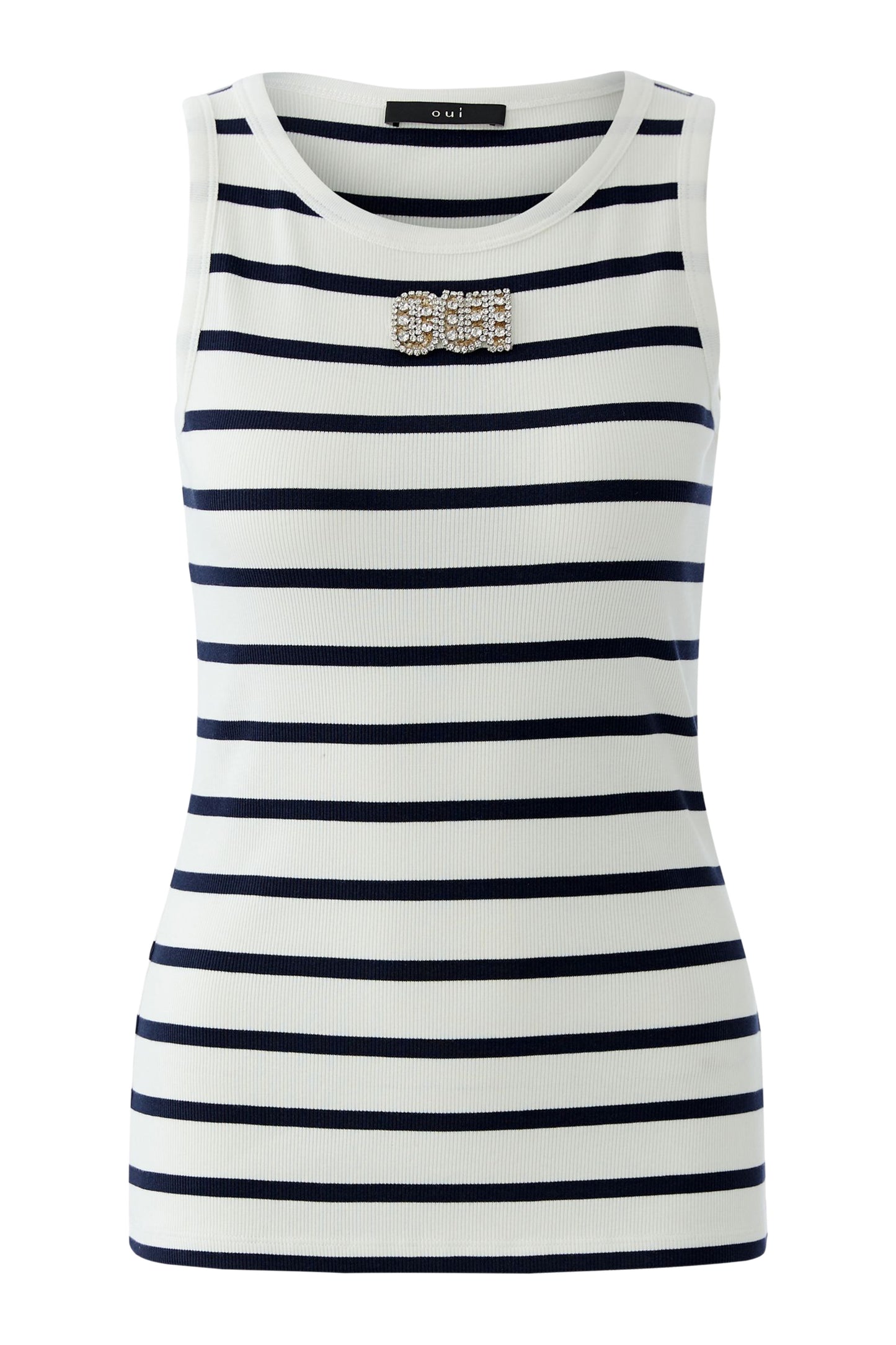 Oui Stripe Sparkly Vest 96534