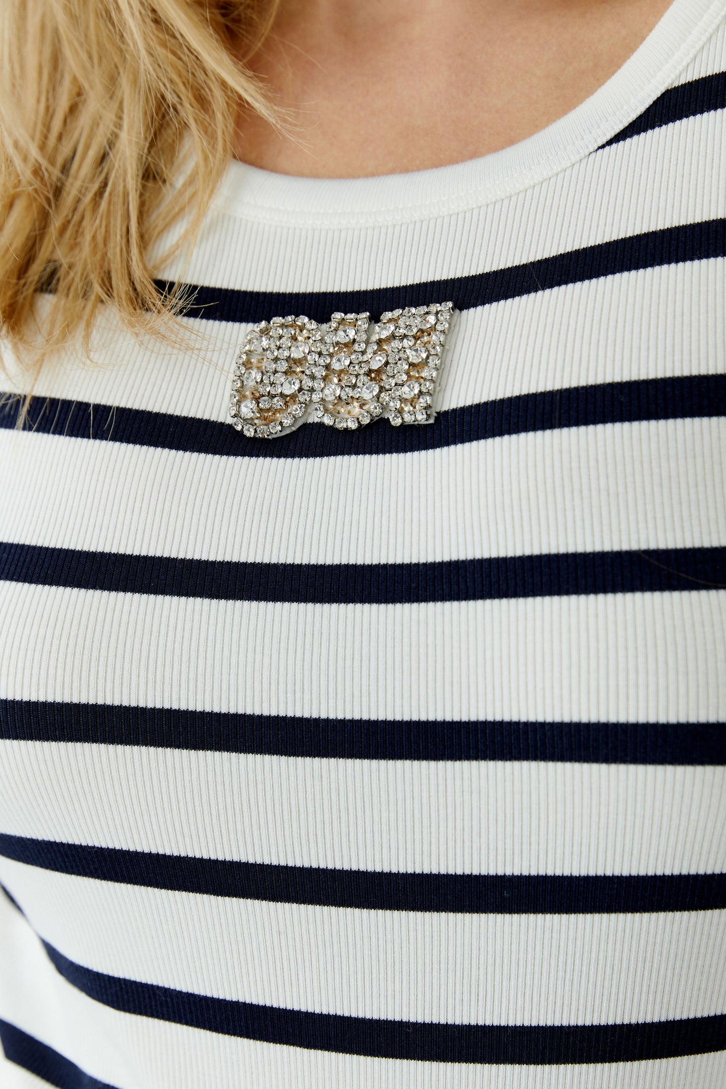 Oui Stripe Sparkly Vest 96534
