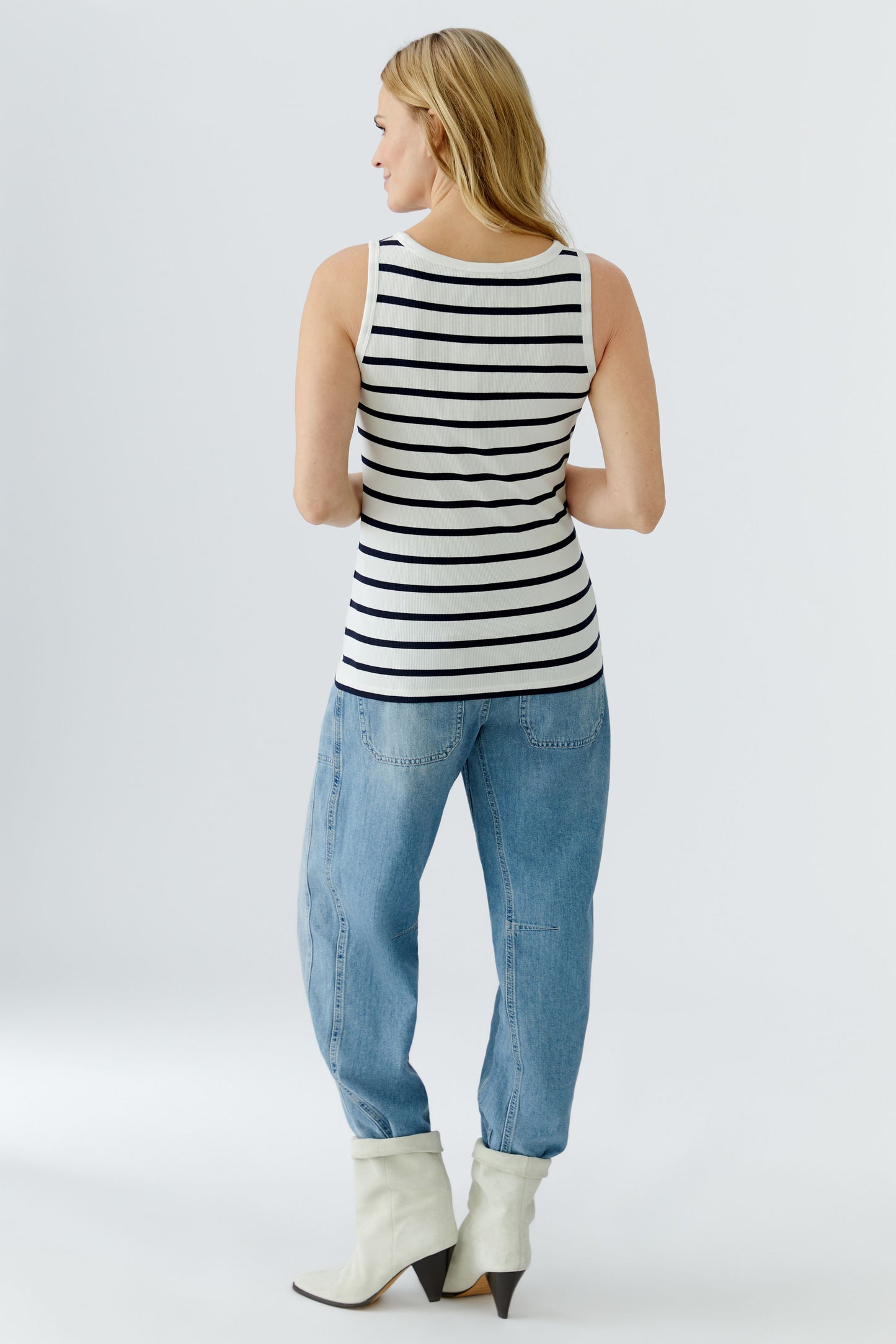 Oui Stripe Sparkly Vest 96534