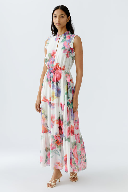 Oui Rose Print Dress Cream/Floral 92857