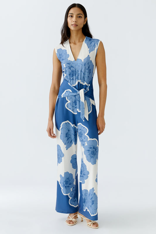 Oui Rose Print Jumpsuit 93503