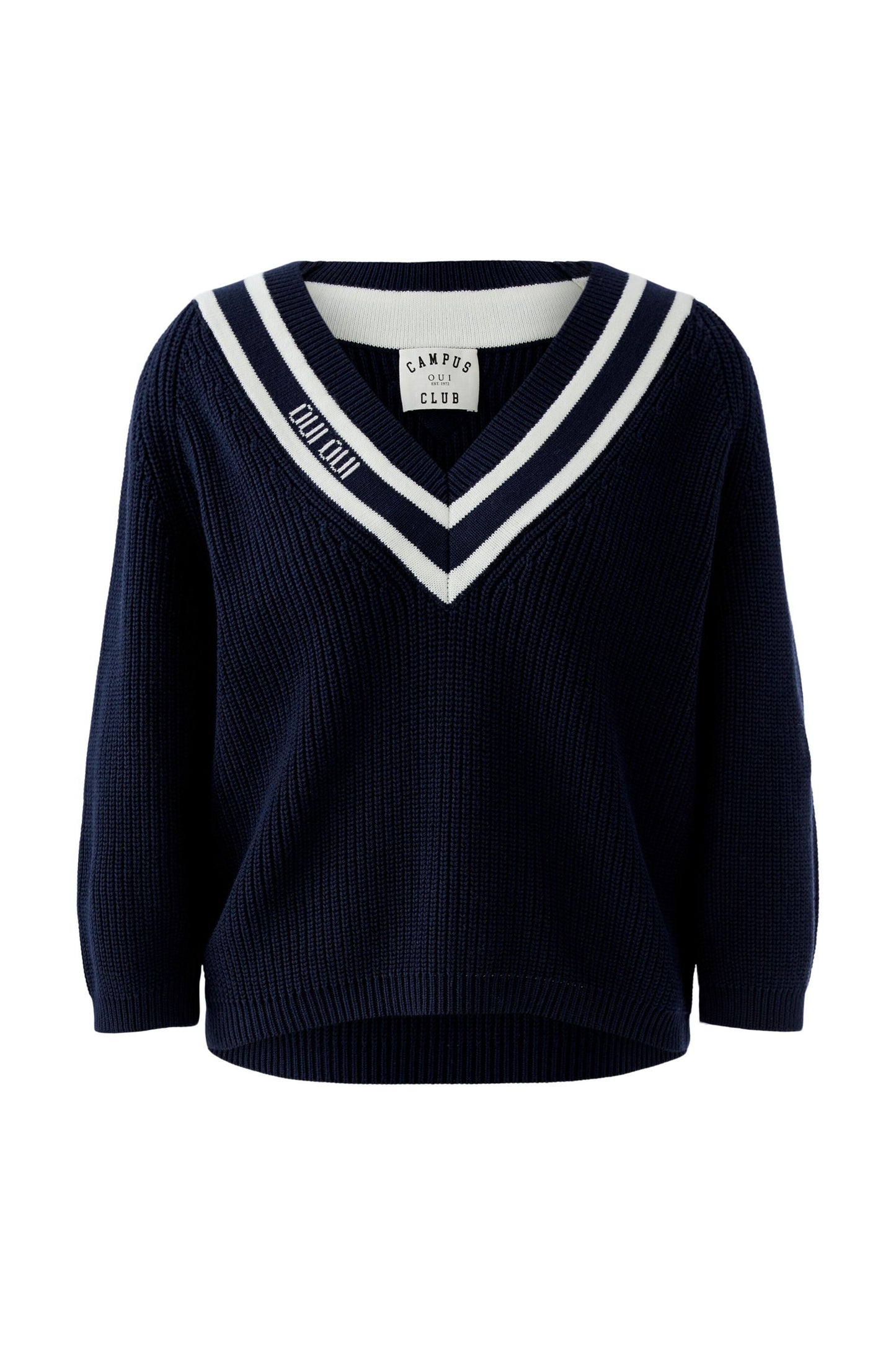 Oui College Style Sweater 96499