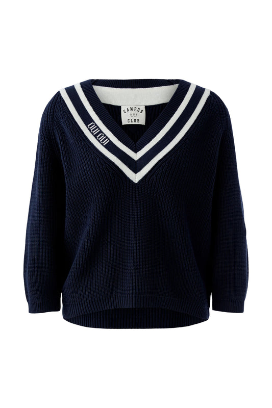 Oui College Style Sweater 96499