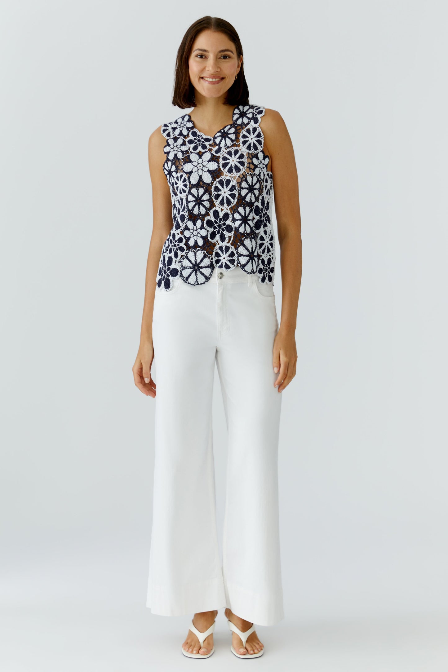 Oui Crochet Lace Top 97544