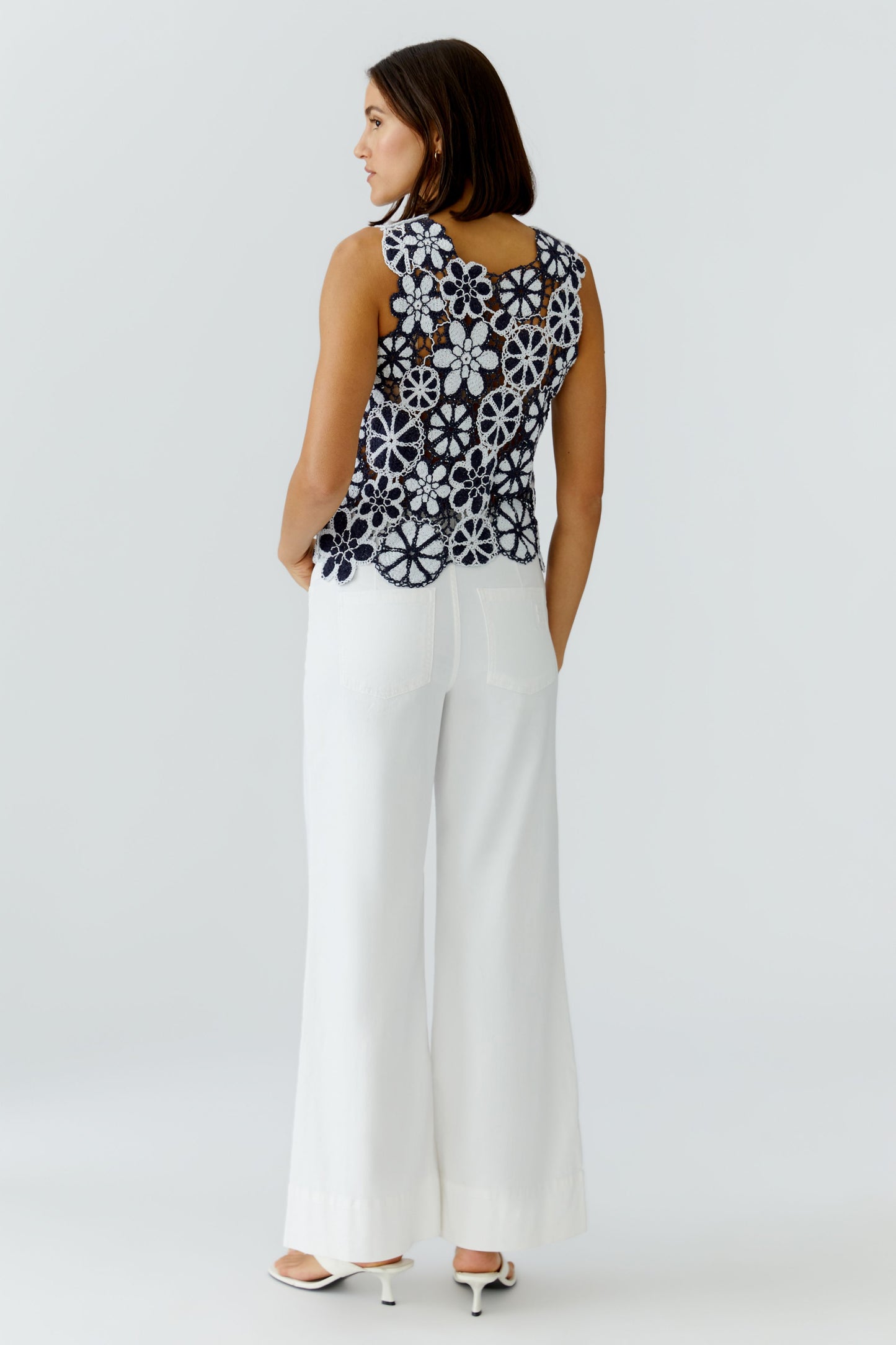 Oui Crochet Lace Top 97544