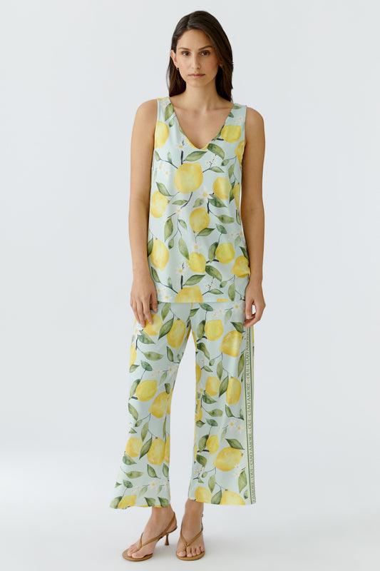 Oui Printed Trousers 97821