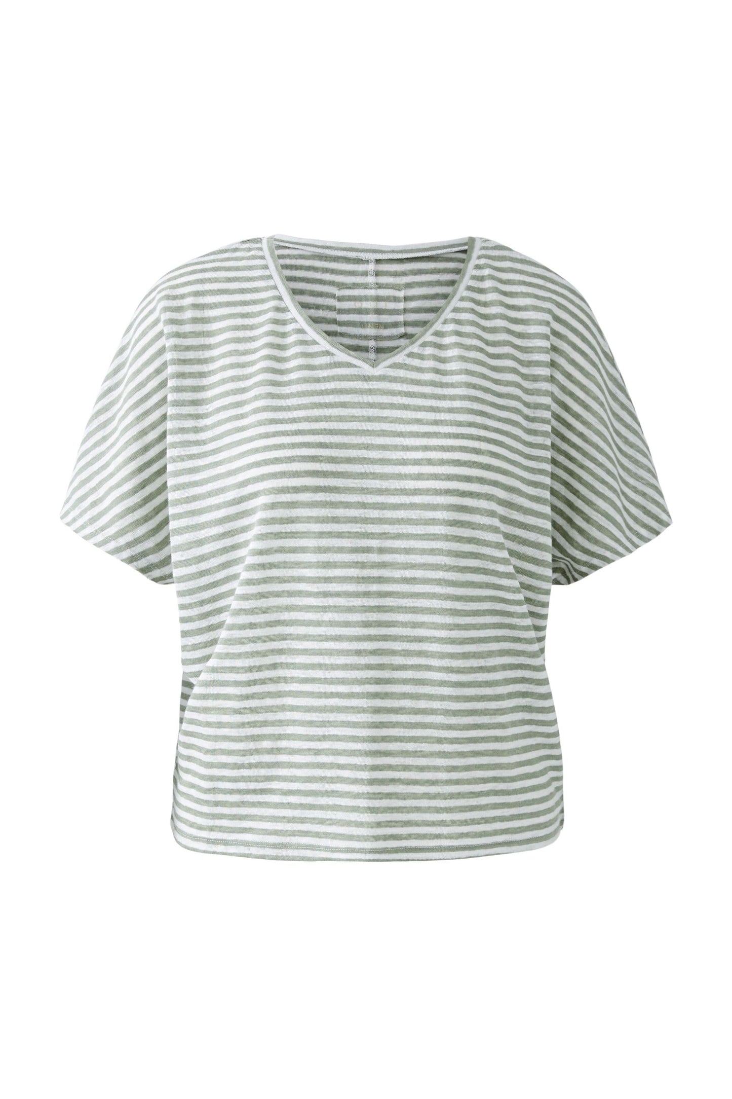 Oui Khaki/White Stripe T-Shirt 92905