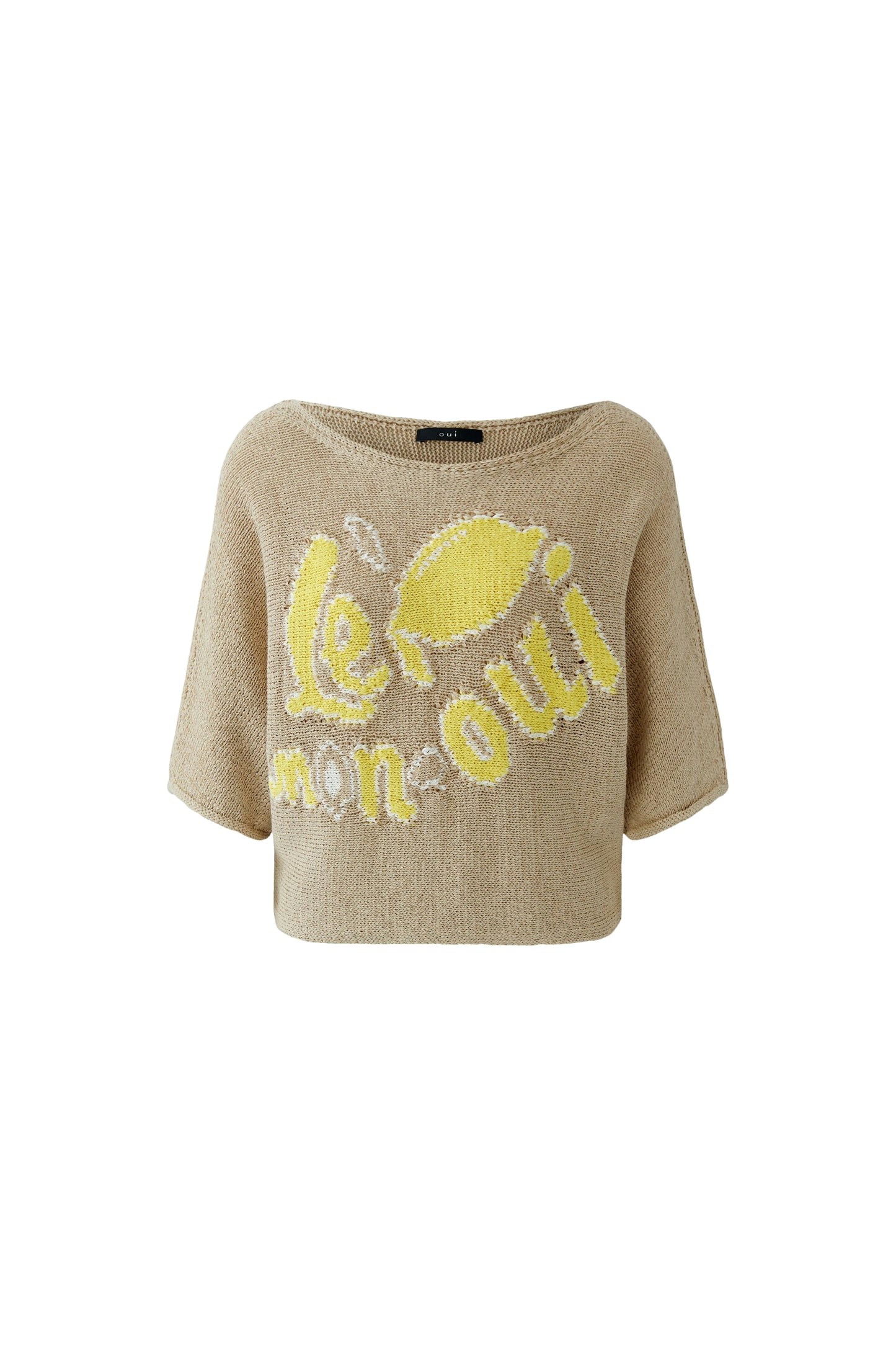 Oui Lemon Front Sweater 97433