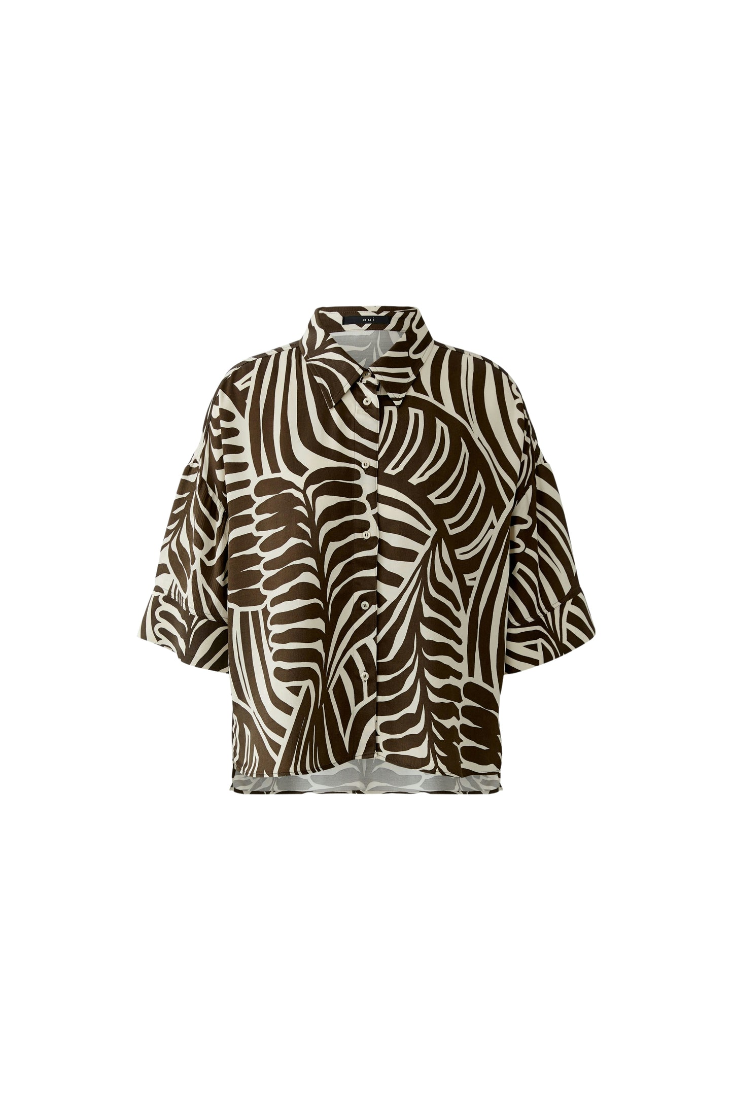 Oui Palm Print Shirt 97532