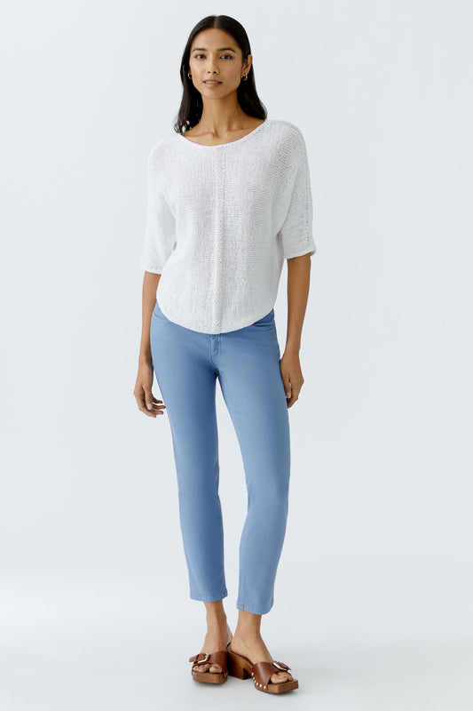 Oui Easy Sweater White 92981