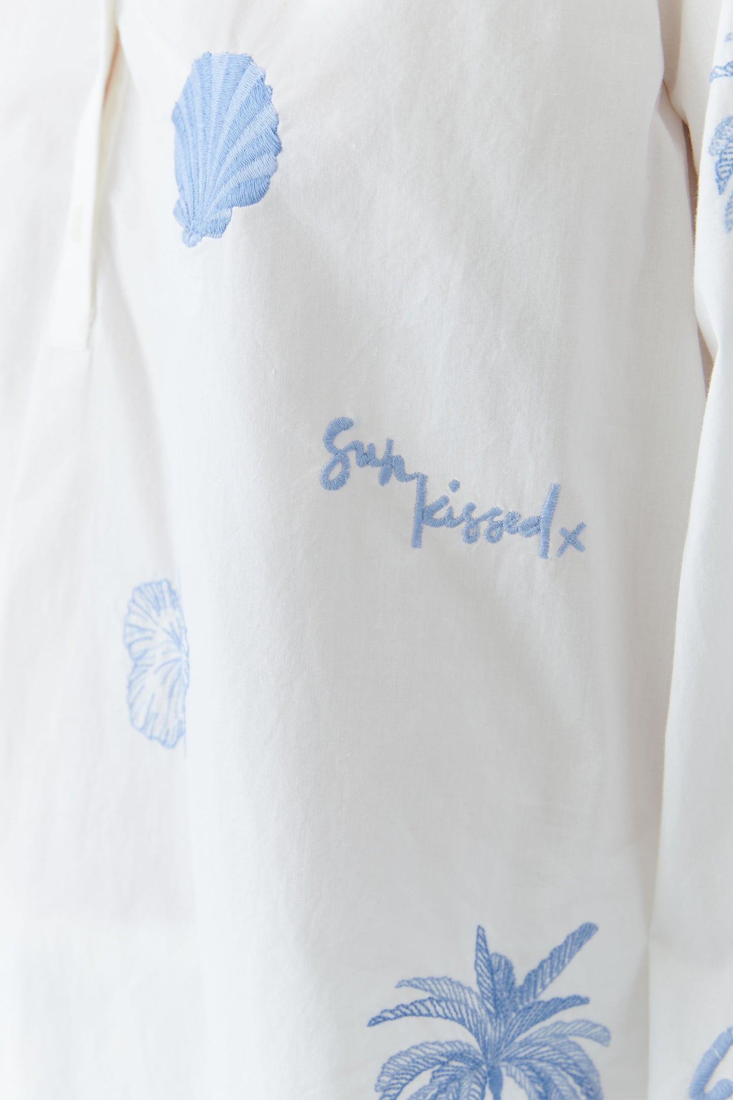 Oui Cotton Embroidered Shirt 93211