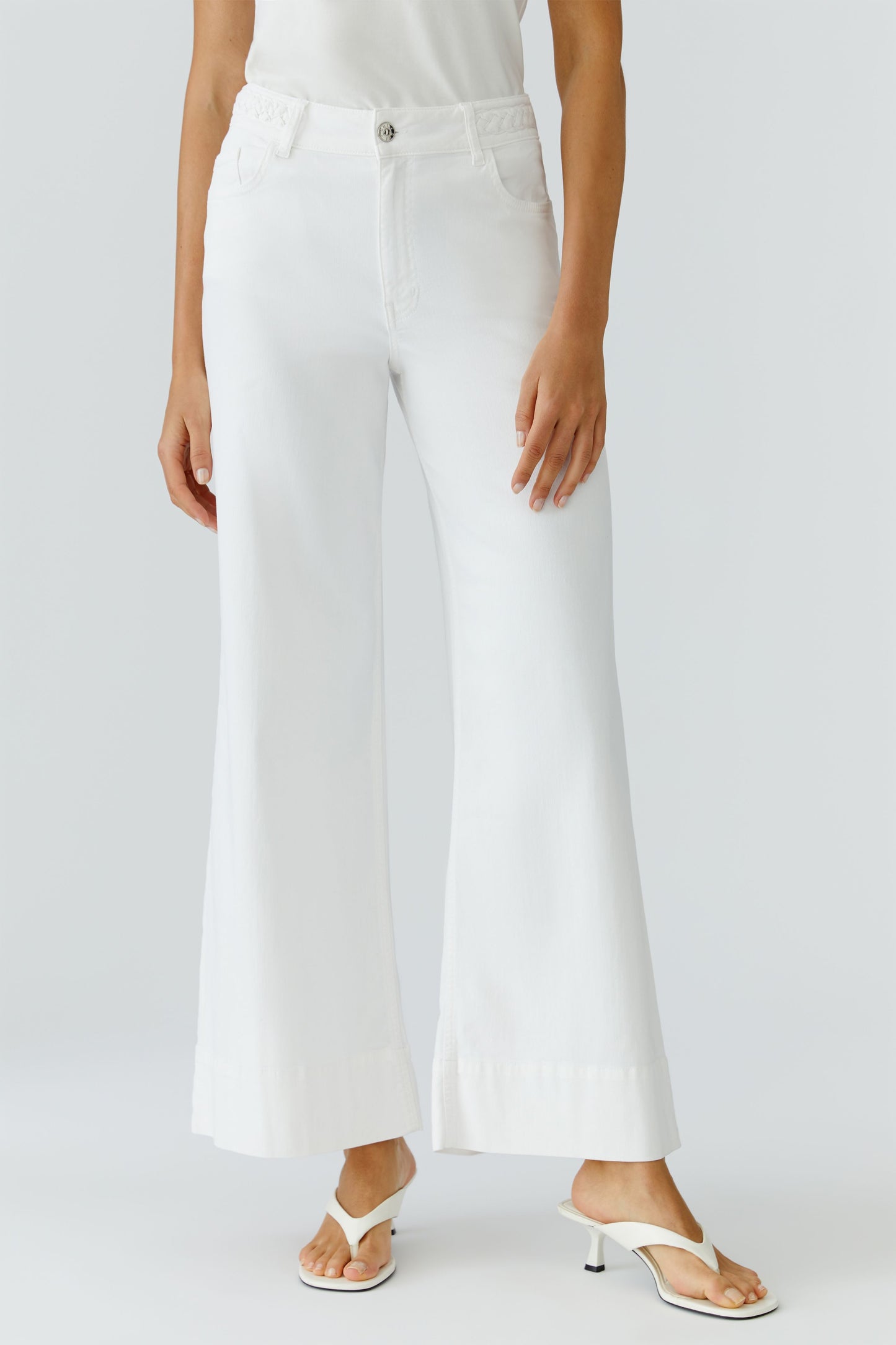 Oui White Jeans 97659