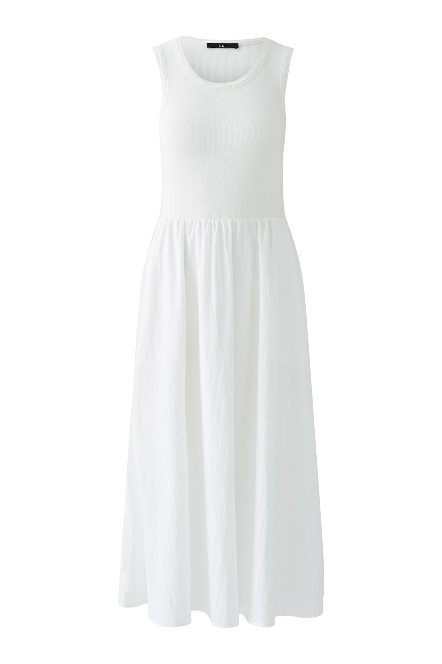 Oui White Vest Top Full Skirt Dress 91814