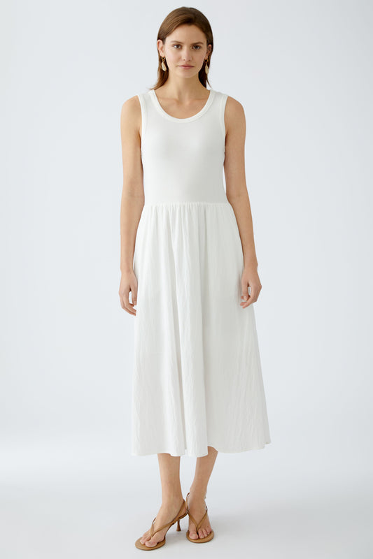 Oui White Vest Top Full Skirt Dress 91814