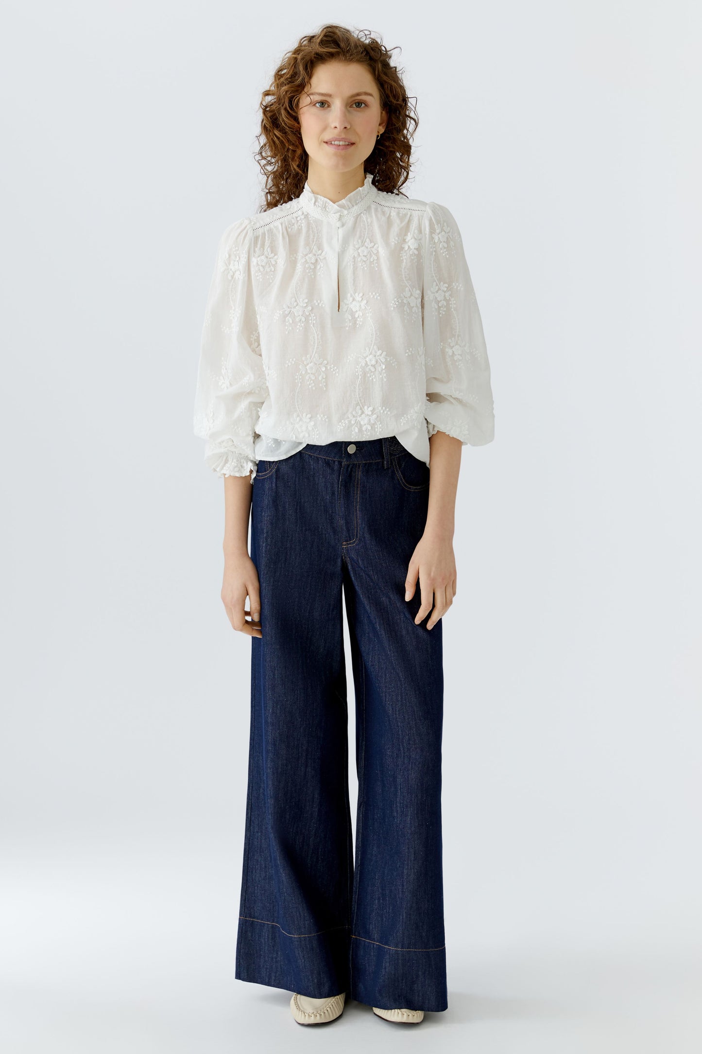 Oui Embroidered Blouse 96713