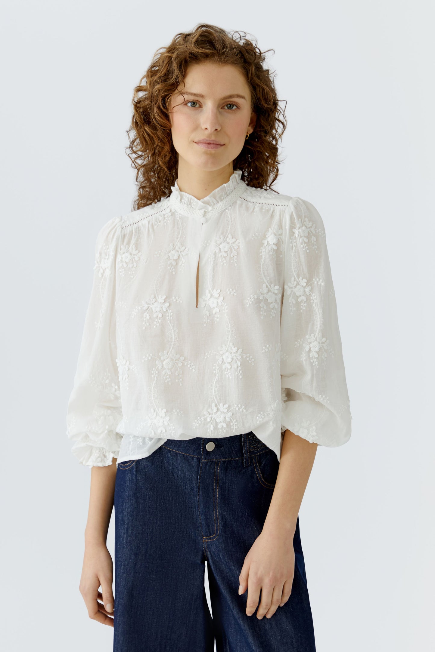 Oui Embroidered Blouse 96713