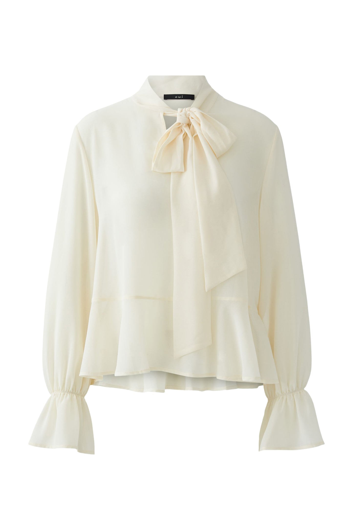 Oui Cream Frill Blouse 96068