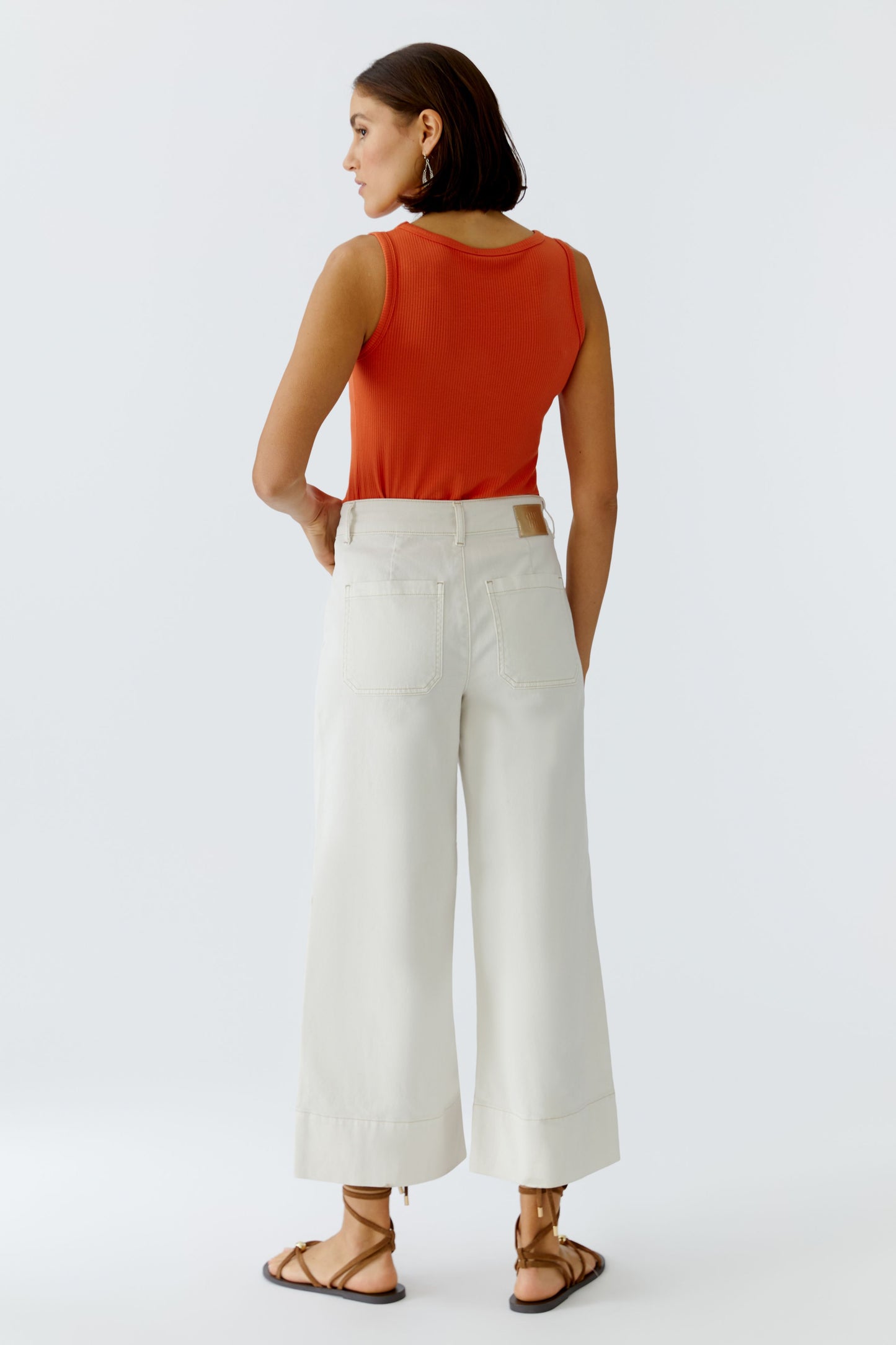 Oui Cream Jeans 97480