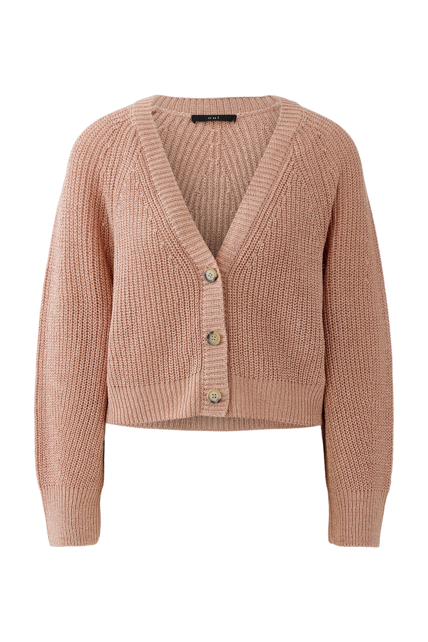 Oui Dusty Rose Sparkle Cardigan 96500