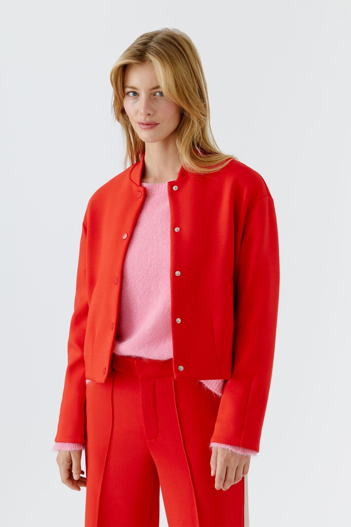 Oui Red Bomber Jacket 95821