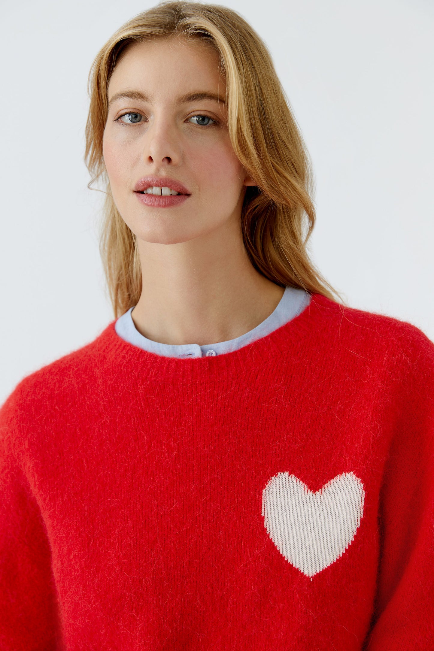 Oui Red  Pullover Sweater 95988