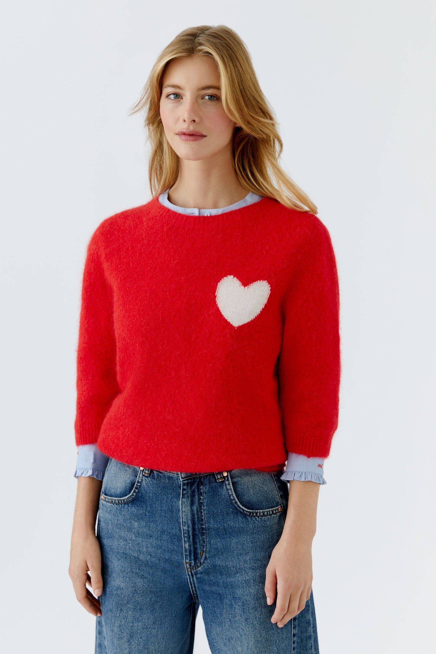Oui Red  Pullover Sweater 95988