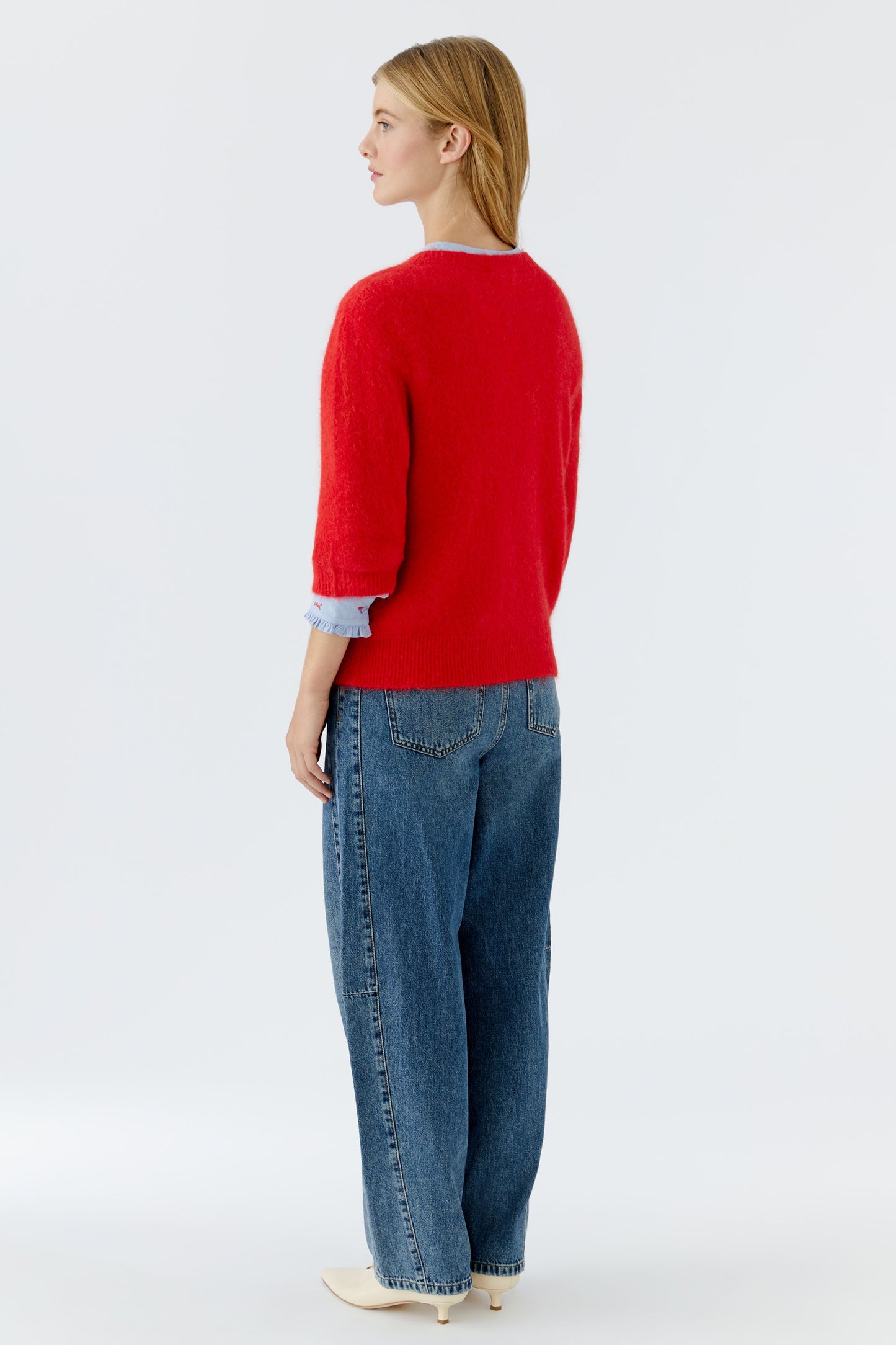 Oui Red  Pullover Sweater 95988