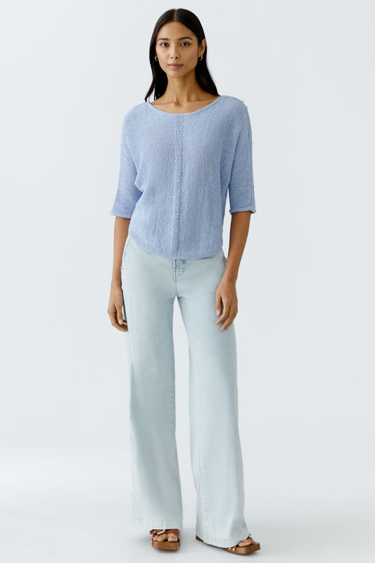 Oui Easy Sweater Powder Blue 92981