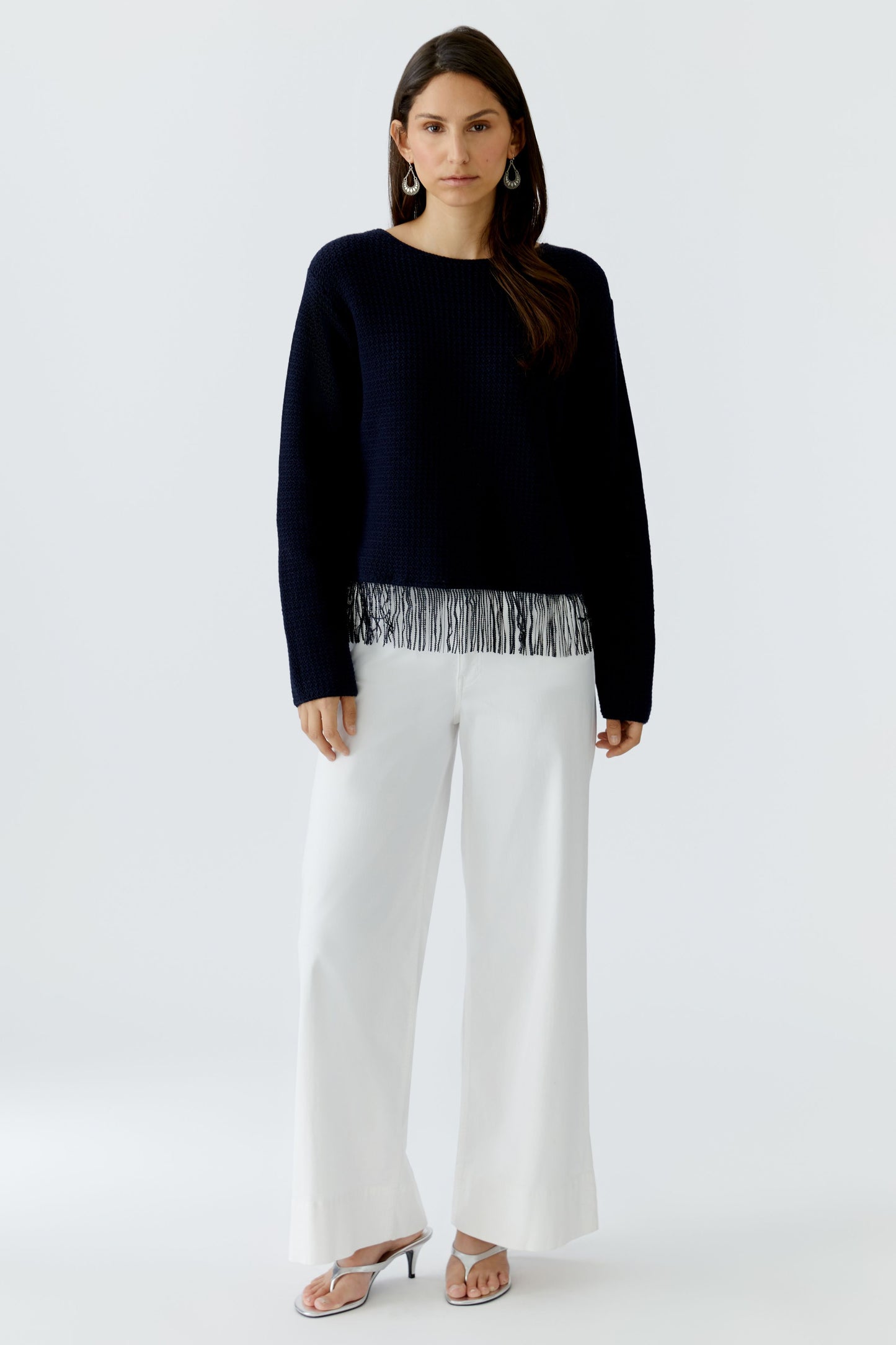 Oui Navy Sweater 97271