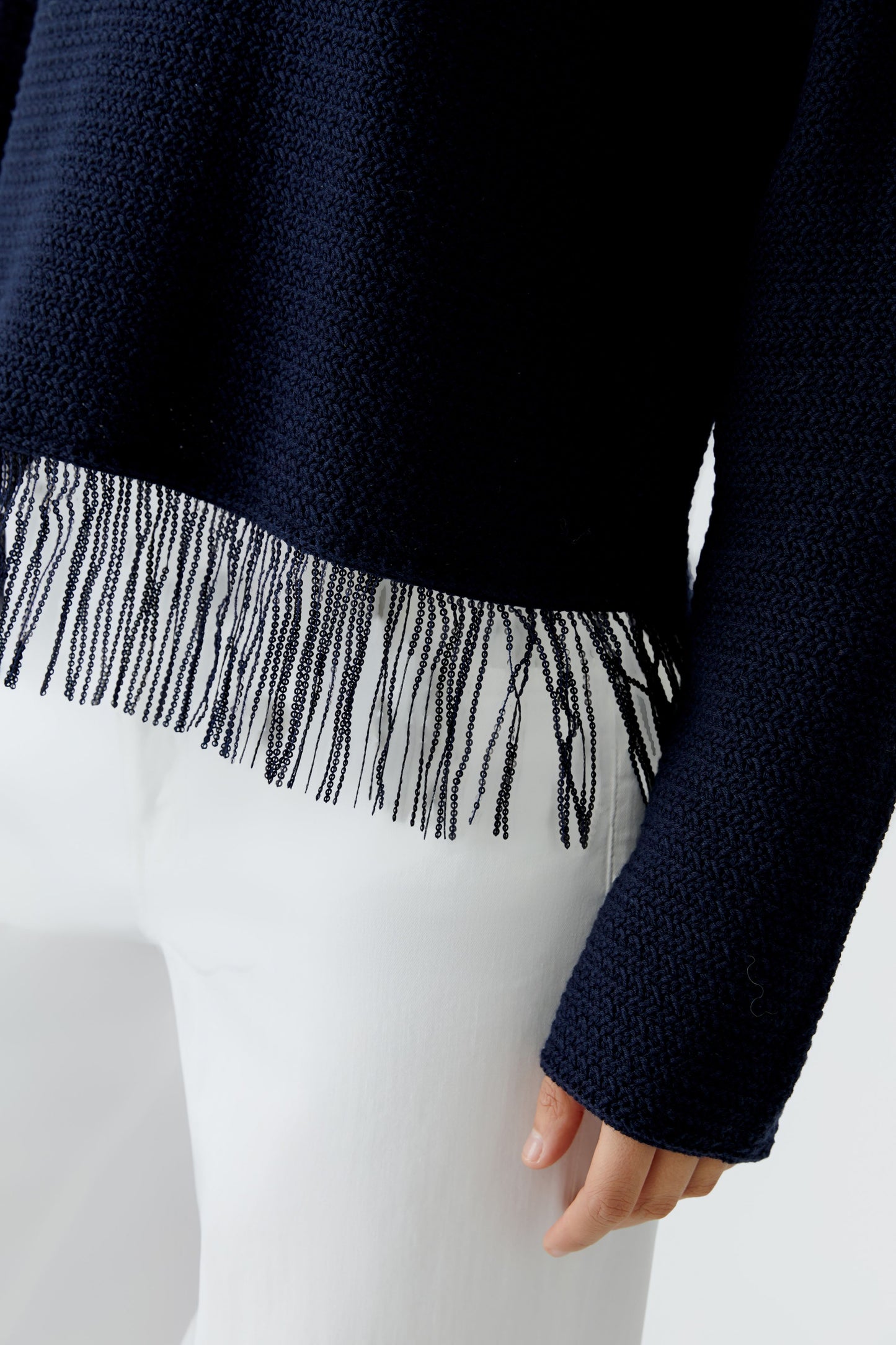 Oui Navy Sweater 97271