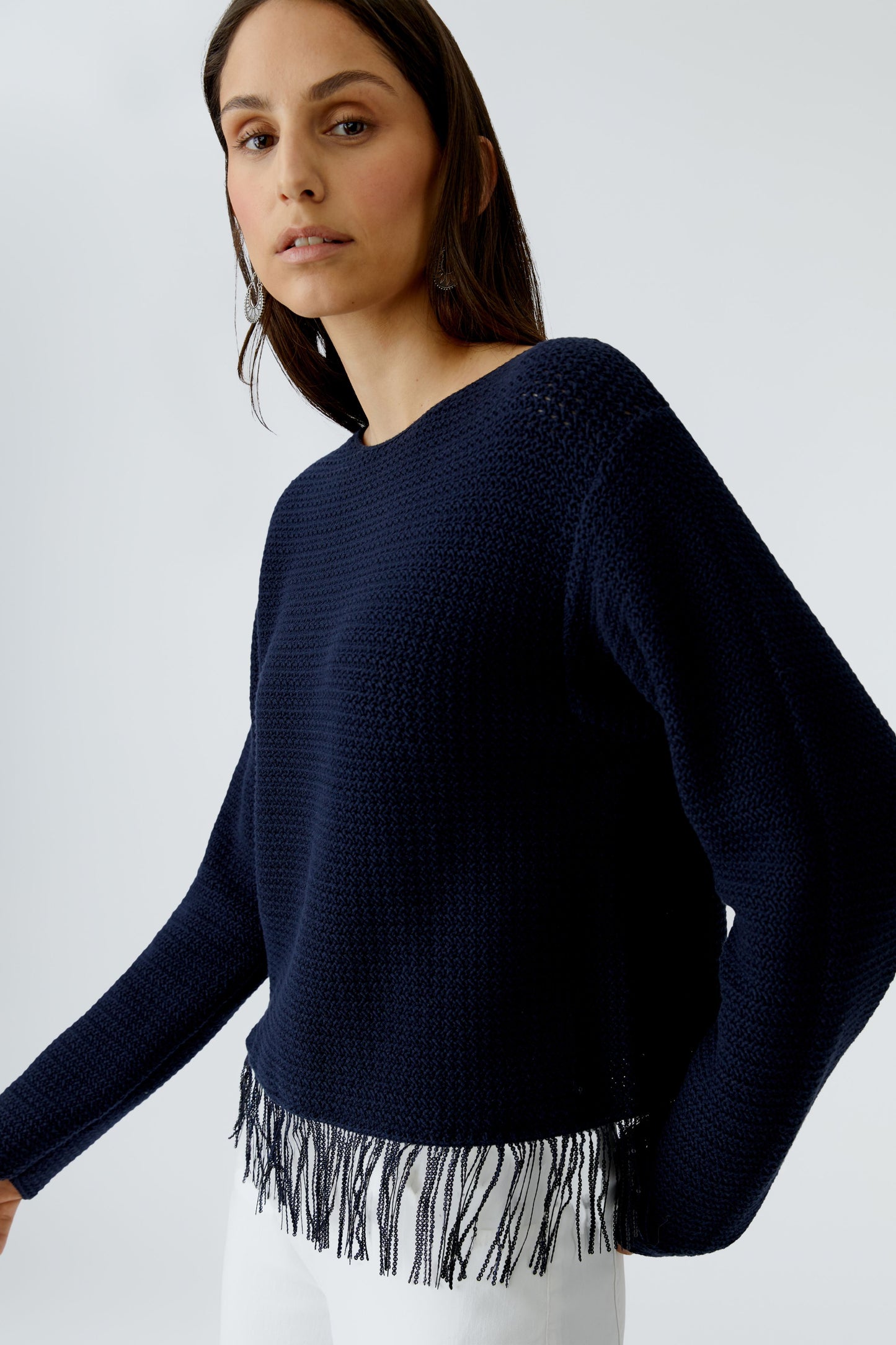 Oui Navy Sweater 97271