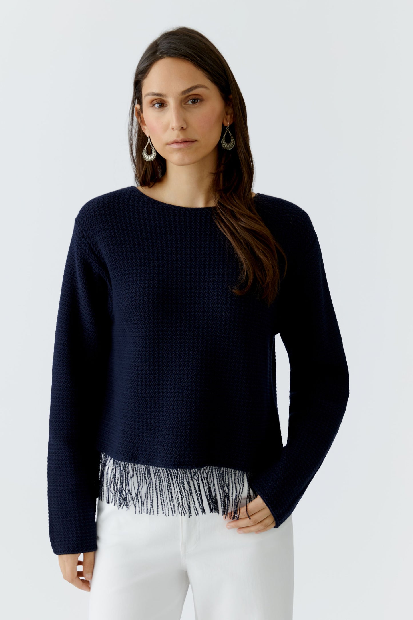 Oui Navy Sweater 97271
