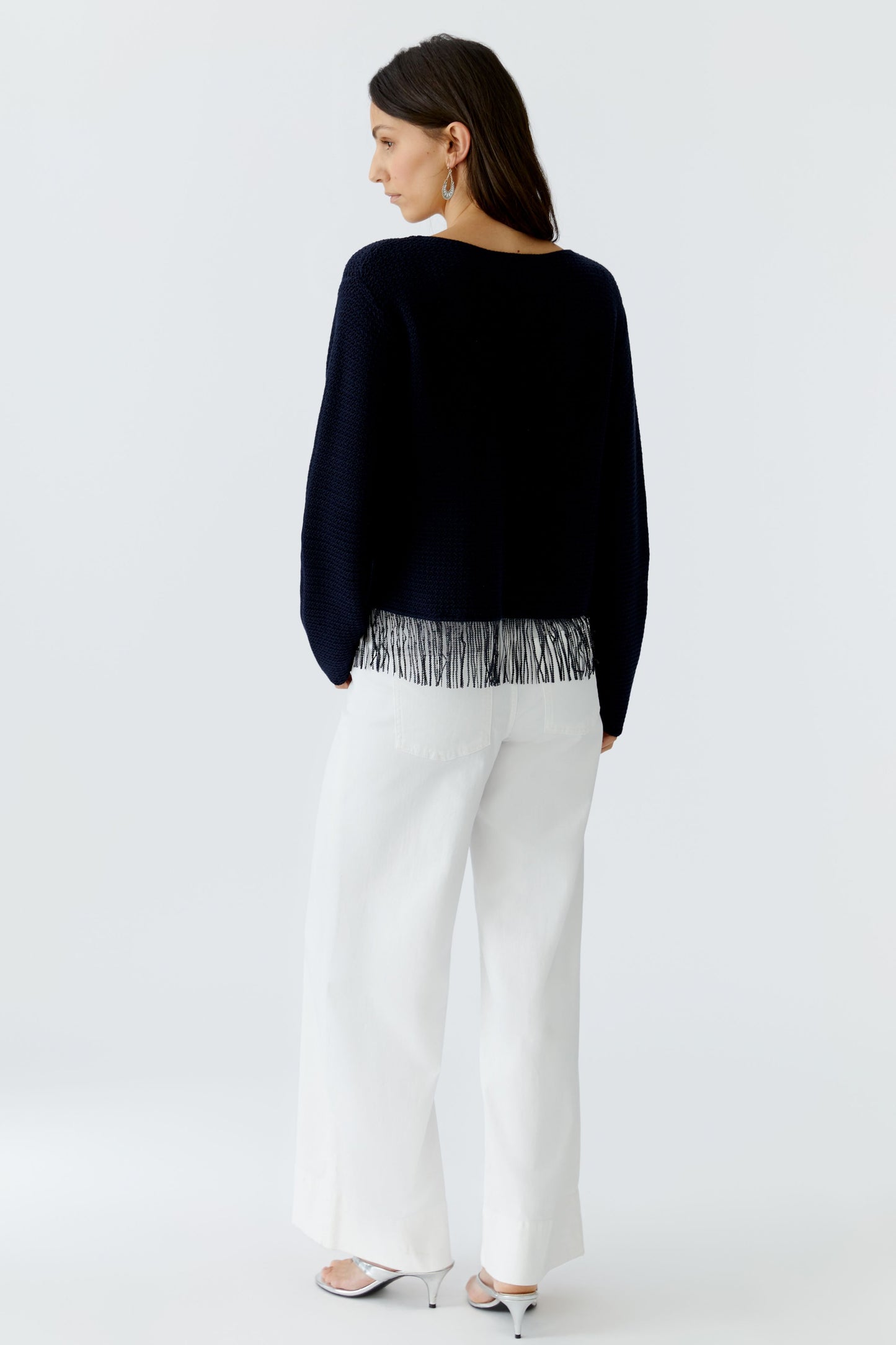 Oui Navy Sweater 97271