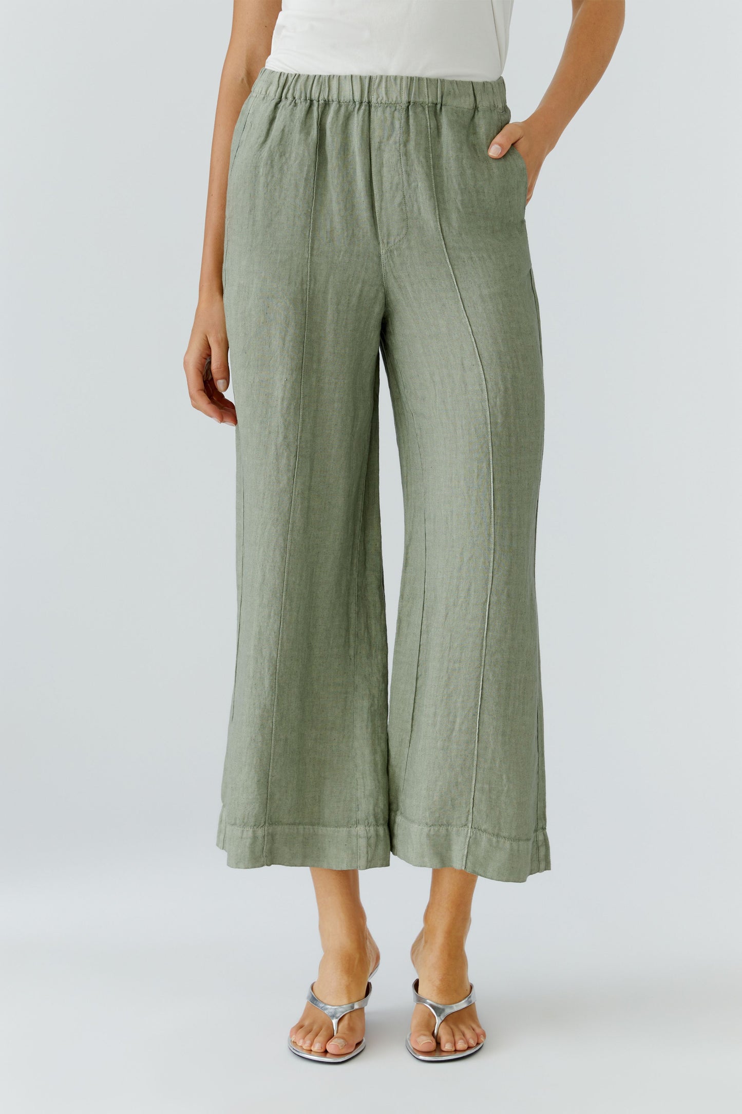 Oui Sage Trousers 97142