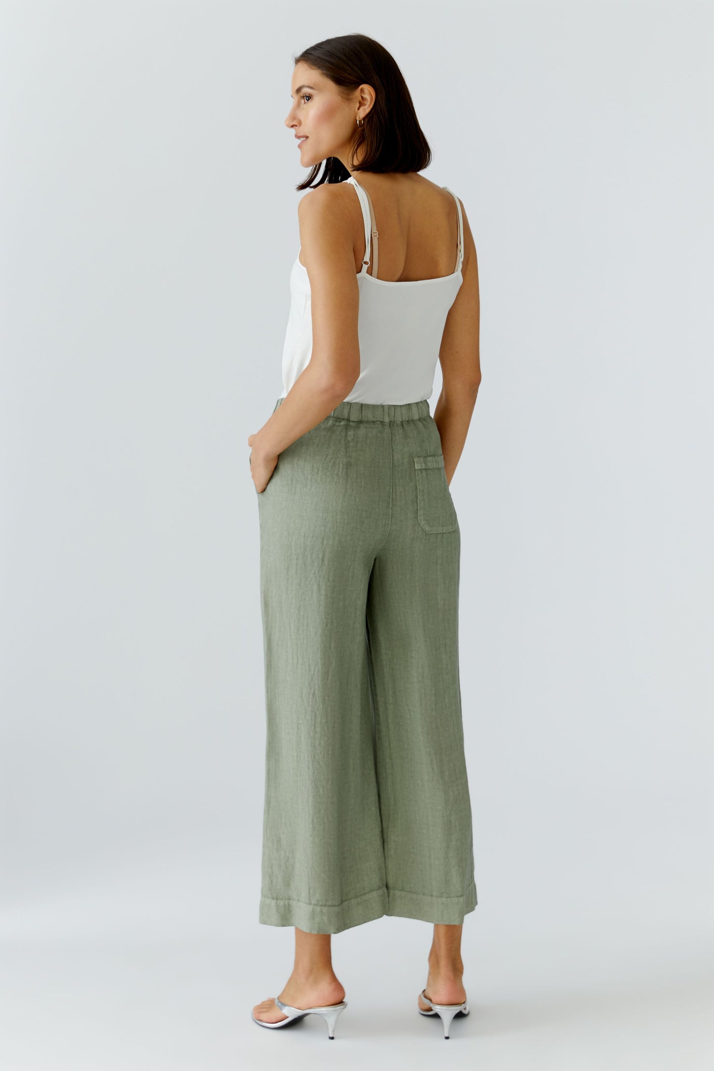 Oui Sage Trousers 97142