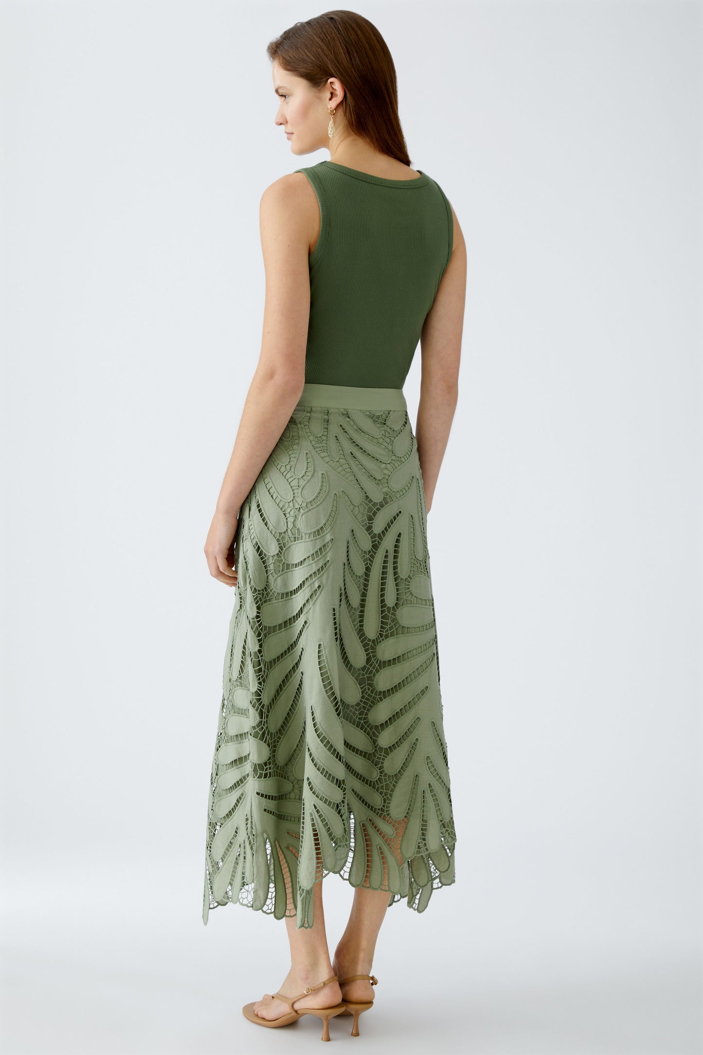 Oui Applique A-Line Skirt 92887