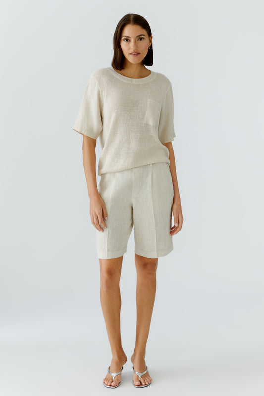 Oui Biscuit Linen Shorts 97220