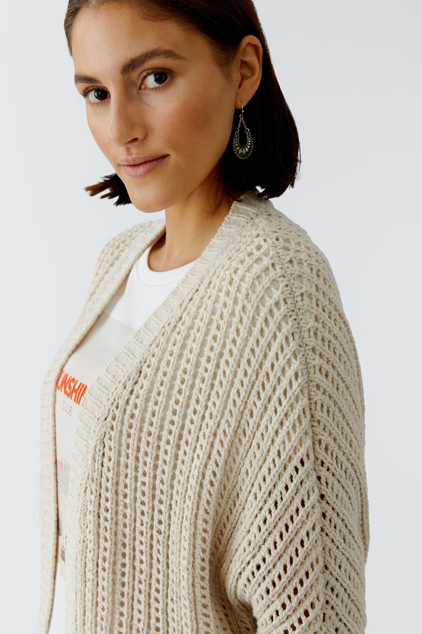 Oui Holey Cardigan 97326