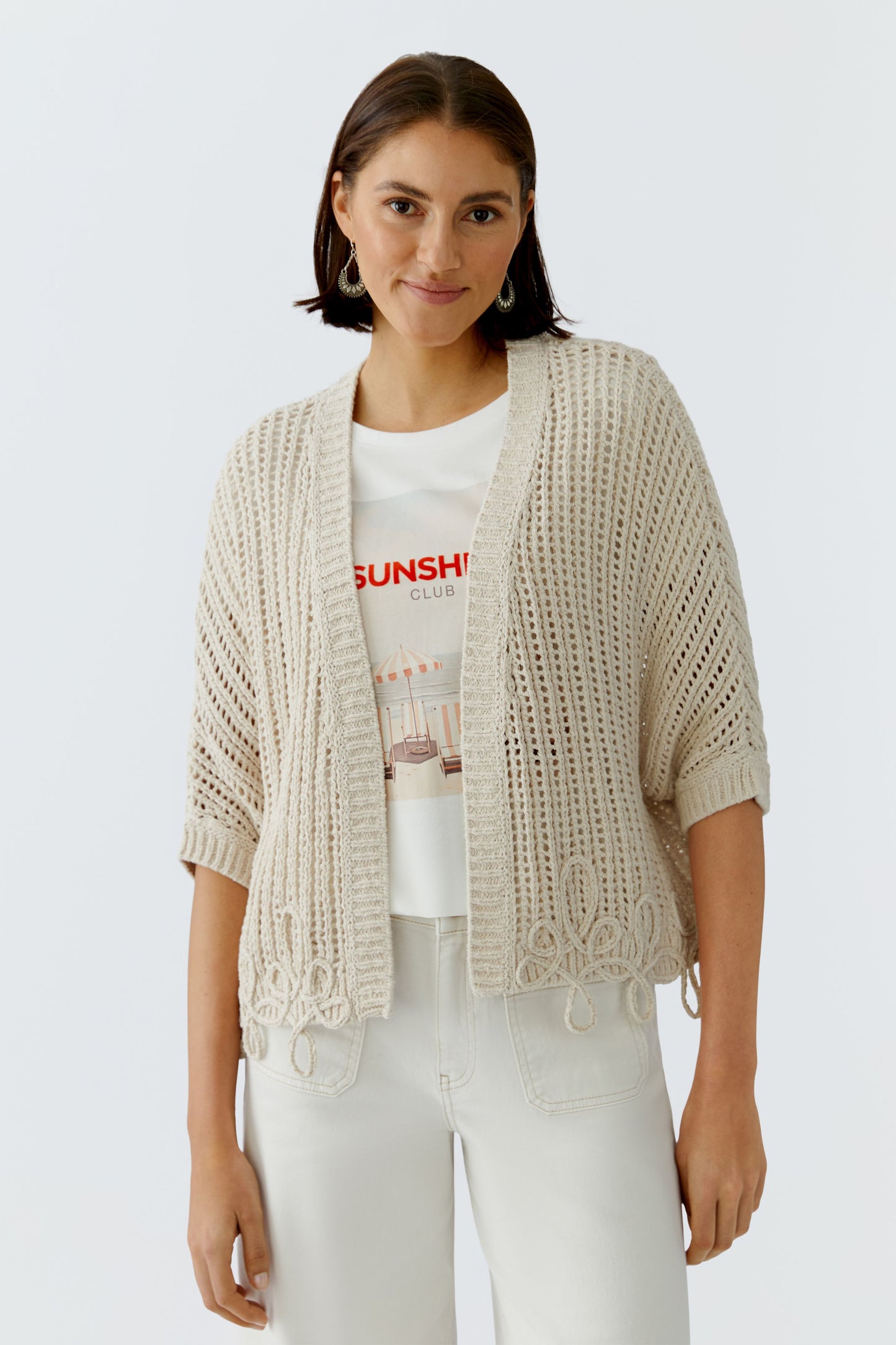 Oui Holey Cardigan 97326