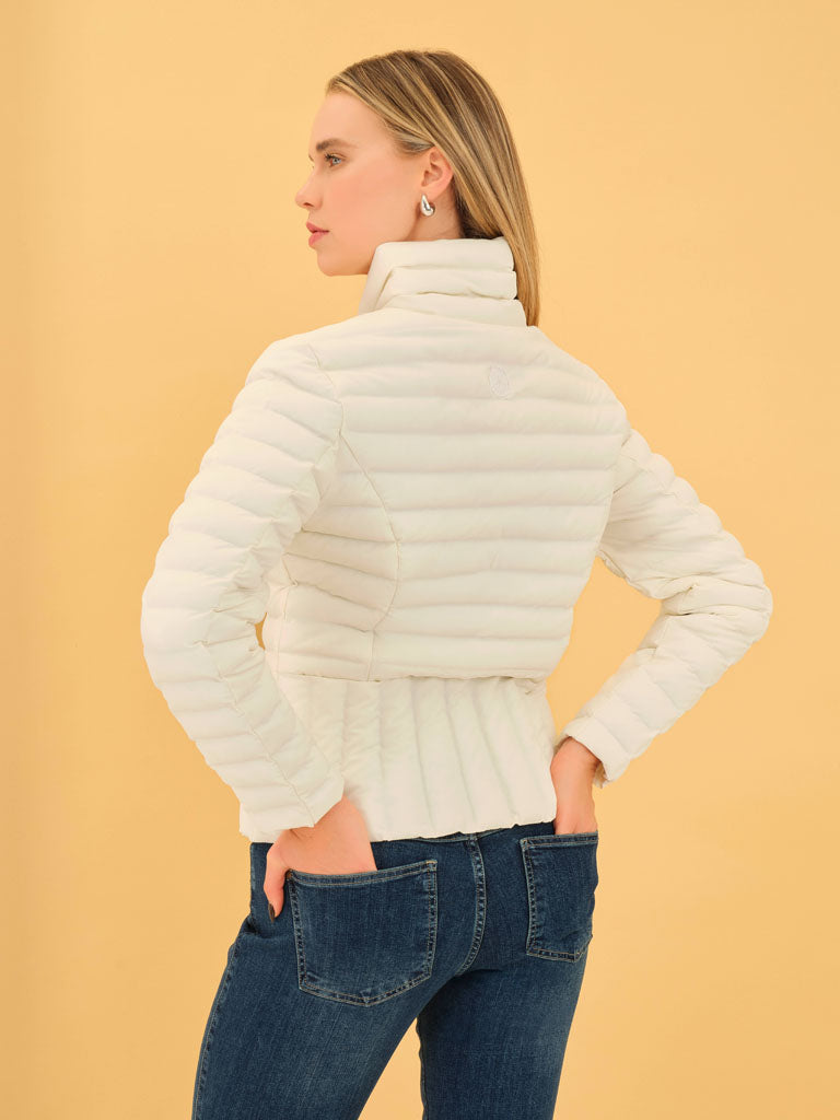Dolcezza Off White Quilted Jacket 75810